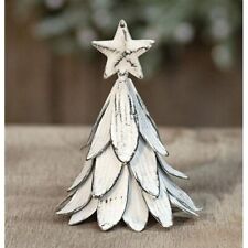 New ... Whitewashed  Distressed Metal Christmas Tree ... 5.25
