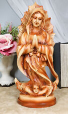 Our Lady of Guadalupe Virgin Mother Mary Catholic Decor Faux Wood Resin Figurine picture