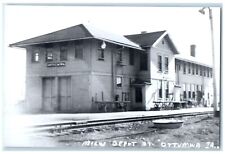 c1960's MILW Depot Ottumwa Iowa Railroad Train Depot Station RPPC Photo Postcard picture