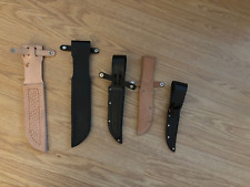 ASSORTED TEN DIFFERENT SIZE FIXED BLADE SHEATHS picture