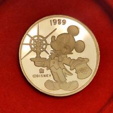 Disney Fine Silver Coin 1oz .999 Years Mickey Mouse & Goofy 1989 picture