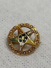14k gold Freemason pin Order of the Easter star 14k gold top picture