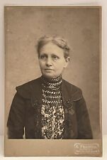 Antique Victorian Cabinet Card Photo Woman Older Pretty Lady German picture