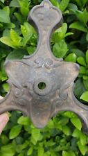 Antique Vintage Cast Iron Tripod Footed Base Counter Display Advertising Flag picture