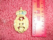 WWII Italian Army Military ROYAL CROWN EAGLE BADGE Milan Air Force cap insignia picture