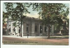 Old postcard clinton Iowa, U.S.Govt bldg,,dirt street picture