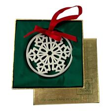 Lenox Snow Star Snowflake Christmas Ornament Vintage 1980s with Box picture