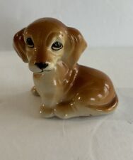 Vintage Dachshund Sitting Puppy Dog Ceramic Figurine picture