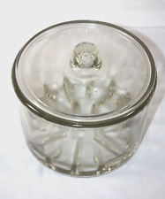 Vintage 1930s Sanitary Cheese Preserver Heavy Glass Container picture