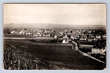 VINTAGE RPPC ARIEL VIEW OF UNIDENTIFIED TOWN REAL PHOTO POSTCARD IJ picture