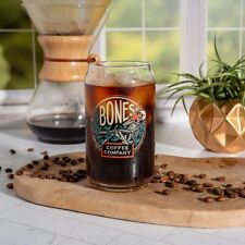 Bones Coffee Company Classic Logo Cold Brew Coffee Glass | 16oz picture
