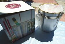 Mr Ice Bucket with Champagne Glasses In Original Box Vintage picture