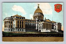 Jackson MS-Mississippi, State Capitol, Embossed, Vintage c1909 Souvenir Postcard picture