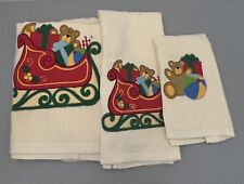 Cecil Saydah Bath Towel, Hand Towel and Wash Cloth USA Vintage Christmas picture