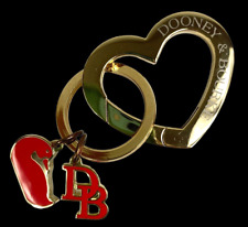 RARE Dooney & Bourke Carabiner Key Clip Chain Heart Duck Logo DB w Charm picture