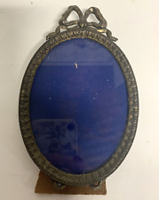 Antique 1900's Small Brass Victorian Photo Frame 6
