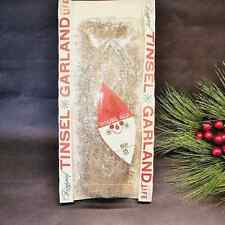 Vintage Tinsel Christmas Garland SILVER 1959 Doubl Glo 15 Feet N Blister Pkg NOS picture