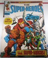 🔴🔥 THE SUPER-HEROES #50 UK 1976 BLACK KNIGHT GIANT-MAN MARVEL TWO-IN-ONE THING picture