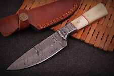 Beautiful Damascus Steel Handmade Hunting Knife with Bone Handle (WK1034B)  picture