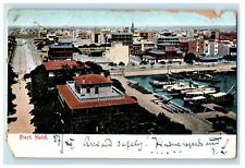 c1905 Aerial View of Port Said Egypt Posted Foreign Antique Postcard picture