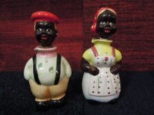 vintage pair of decanters containers ceramic figurines picture