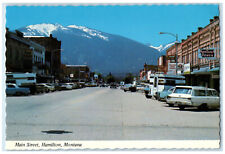 c1960's Real Estate Business District Main Street Hamilton Montana MT Postcard picture