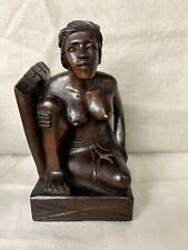 Carved Wood Bookend -Single (1) Woman Nude - 6 3/4
