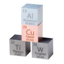 2X(-Cube Set-10mm -Cubes Aluminum Titanium Copper Tungsten Metal Dice for9162 picture
