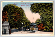 c1910s Entrance Park St. Subway Boston Massachusetts Antique Vintage Postcard picture