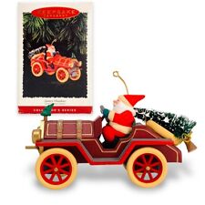 Hallmark Santa’s Roadster Here Comes Santa Christmas Tree Ornament VTG 90s  picture