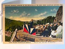 Patriotic Postcard Laura Rockefeller Memorial Dedication President Roosevelt  picture