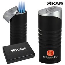 Xikar Ellipse - Triple Jet Flame Cigar Lighter - Chrome and Black picture