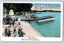 Thousand Islands New York NY Postcard Combined Boat Tours Inc Dock Landing 1929 picture