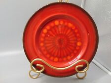Metlox Medallion Red Dinner 3 Plates Vintage Crazing picture