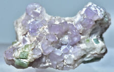 Rare Fluorescent Purple Apatite Crystal Cluster Combined With Tourmaline Crystal picture