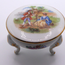 Vtg Limoges France ALCO Handpainted Small Trinket Footed Box Exc Cnd No Box picture