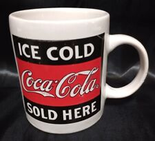 Ice Cold COCA COLA Sold Here White GIBSON 11 oz Mug Cup COKE 1998 Vintage VGC picture