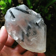 288g Rare Black Tourmaline Quartz Natural Himalaya Crystal Specimen Point Nepal picture