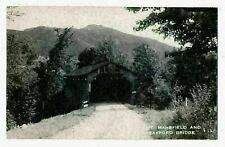 Mount Mansfield and Safford Covered Bridge, Vermont RPPC picture
