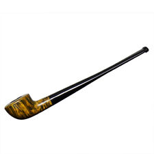 Handmade Long Stem Reading Pipe Briar Wooden Small Tobacco Smoking Pipe 10 Tools picture