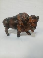 Vintage Buffalo figurine signed 6x3 UCTCI  BUFFALO 🐃  picture