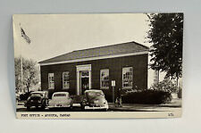RPPC Post Office Augusta Kansas Postcard Old Cars American Flag Woman picture