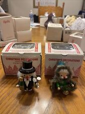 2 Small Vintage Steinbach Wooden Christmas Ornaments, 2000 Millennium picture