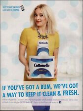 2014 Print ad Cottonelle Toilet Tissue BUM Humor Blonde  Model Yellow shirt picture