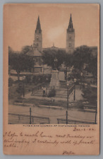 Plaza And Church Matamoros Tamaulipas Mexico, Steeples Vintage Postcard 1906 picture