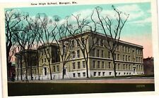 New High School Building Bangor Maine Vintage Postcard WB c1915 Unposted picture