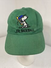 Vintage Peanuts Snoopy Kids Baseball Cap Hat Green “Joe Baseball” Woodstock picture