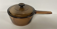 Vintage Amber Pyrex Vision Ware Pot 8