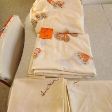 Vintage Martex Butterfly Sheet Set + 2Pillowcases Full Size Hanae Mori No Issues picture