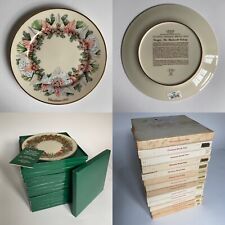 LENOX Set of 13 Colonial Christmas Wreath Plates - COA's & Box Read Description picture
